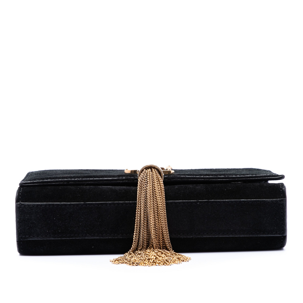 Pre-Loved Saint Laurent Small Suede Monogram Kate Tassel Crossbody - Picture 3 of 8